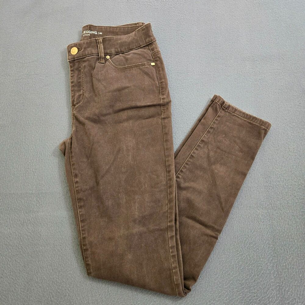 Chico's Women 00 US 2 Brown Mid Rise The Platinum Jeggings